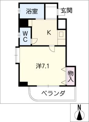 シティビルTSUCHIYA(1K/2階)の間取り写真