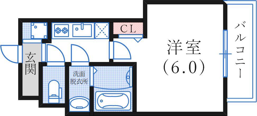 GP KOBE STATION(1K/5階)の間取り写真