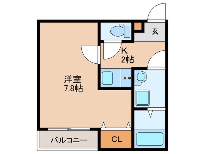 A-LEGATO大曽根西(1K/3階)の間取り写真