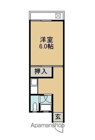 田島コーポ(1K/1階)の間取り写真