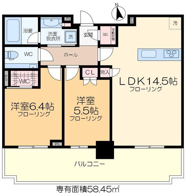 アトラス北千住(2LDK/8階)の間取り写真