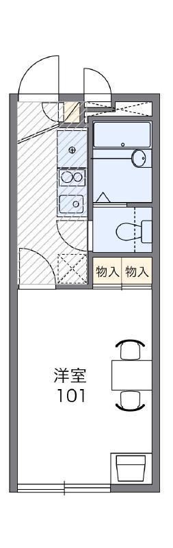レオパレスカーサ大和(1K/2階)の間取り写真