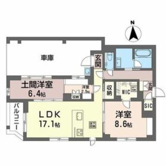 レオナグレイス(2LDK/1階)の間取り写真