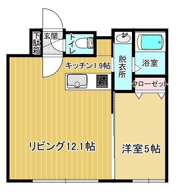 GRANDCRUN43(1LDK/2階)の間取り写真