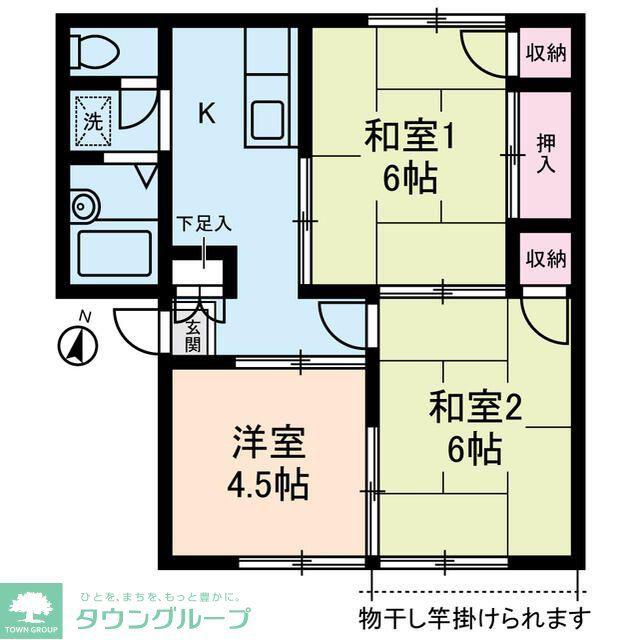 ヴェルレーヌ浦和(3DK/1階)の間取り写真