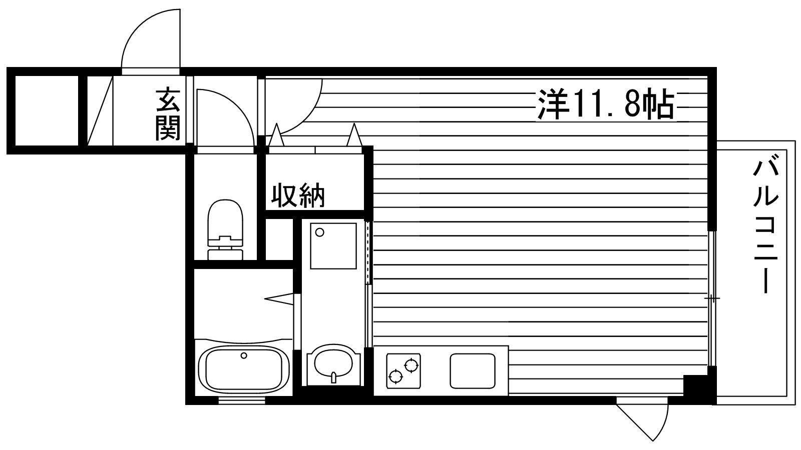 MEP総社本町(ワンルーム/4階)の間取り写真