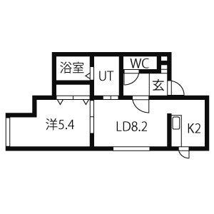 ALBA ROSE 桑園(1LDK/3階)の間取り写真