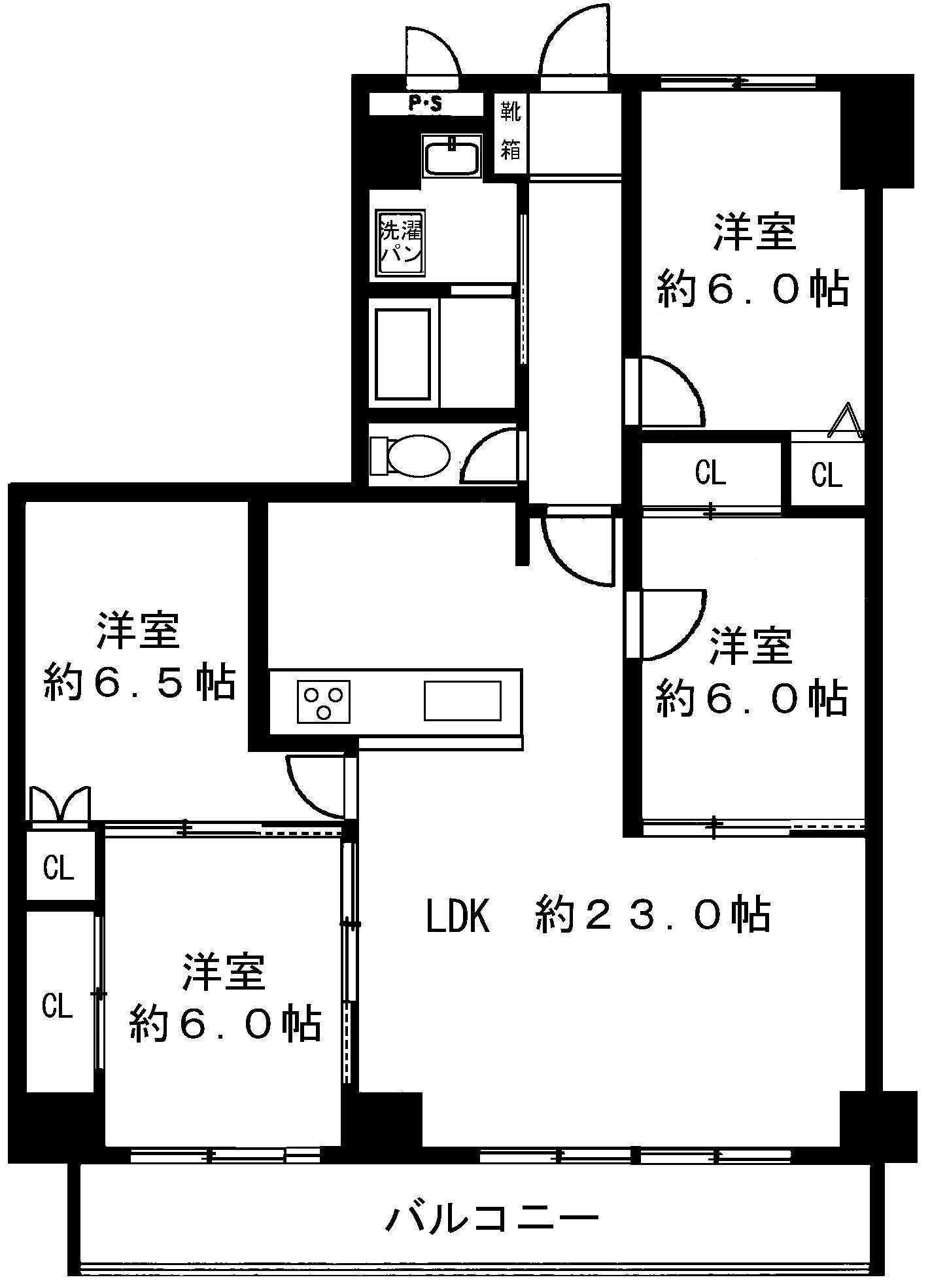 スマイリングライフ(4LDK/7階)の間取り写真