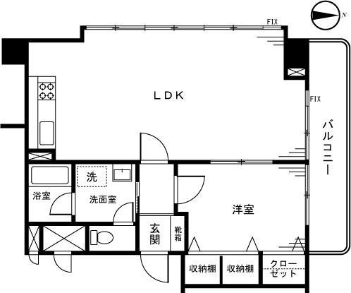 PISO池袋(1LDK/7階)の間取り写真