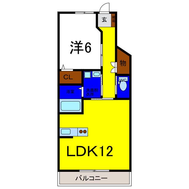 ハーツモーツアルツ(1LDK/1階)の間取り写真