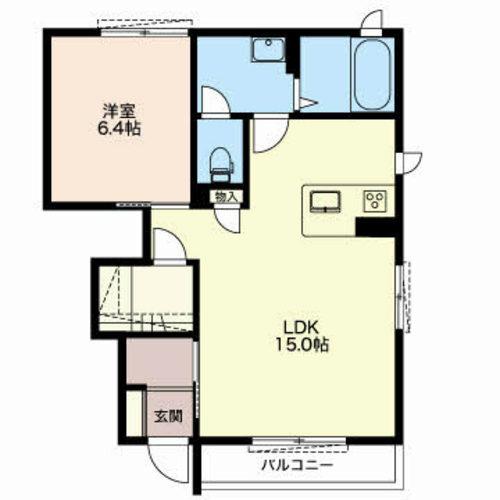 わたつみ(1LDK/1階)の間取り写真
