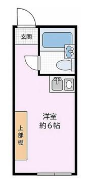 プレステージ中井(ワンルーム/1階)の間取り写真