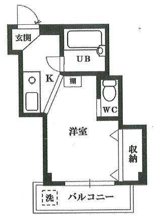 ルミエ学芸大学(1K/3階)の間取り写真