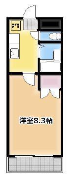 アケボノイーストII(1K/4階)の間取り写真