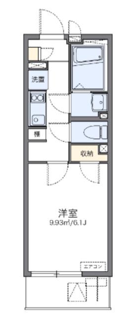 レオネクストルナ大宮(1K/1階)の間取り写真