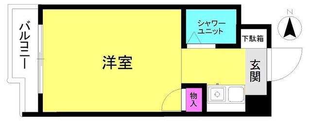 日神パレステージ亀戸第二(ワンルーム/3階)の間取り写真