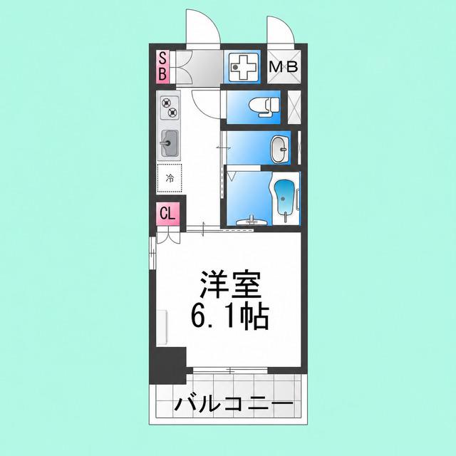MAXIV大阪堺(1K/4階)の間取り写真