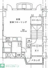 K2-COURT三ノ輪(ワンルーム/6階)の間取り写真
