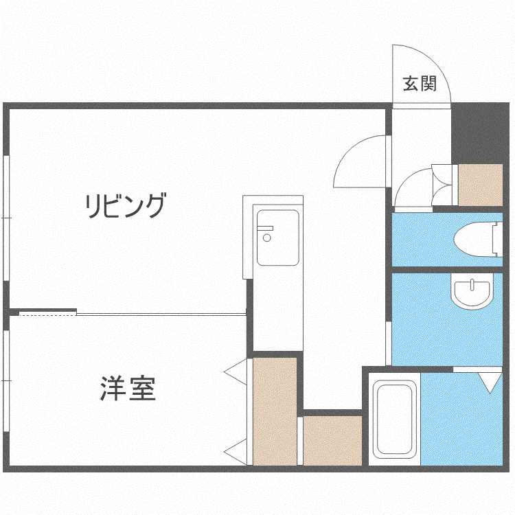 DOLCE(1LDK/4階)の間取り写真