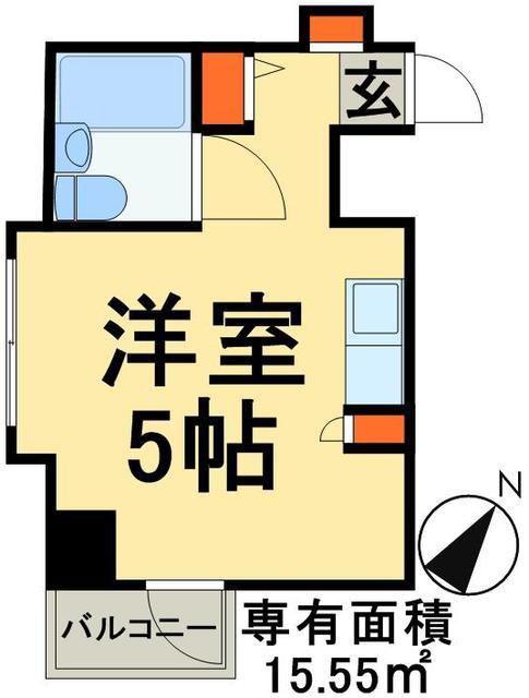 ジュネパレス松戸第30(ワンルーム/6階)の間取り写真