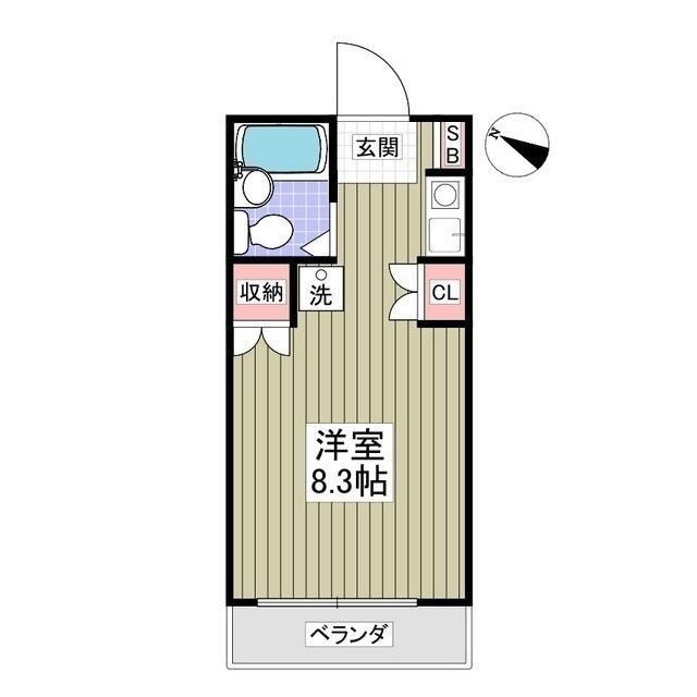 ミヤ・クレール百草(1K/1階)の間取り写真