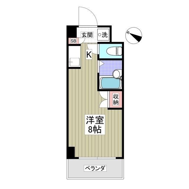 メゾン ド ディマンシェ(ワンルーム/2階)の間取り写真