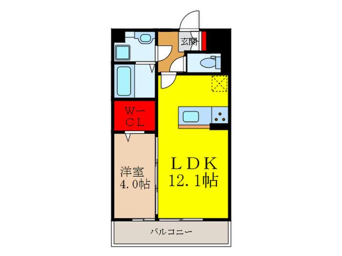 LA MAIZON城南(1LDK/3階)の間取り写真