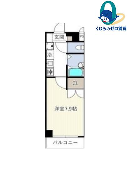 プロビデンス泉(1K/8階)の間取り写真