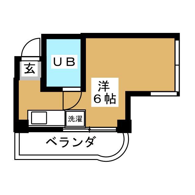 〇 パル大森(ワンルーム/3階)の間取り写真