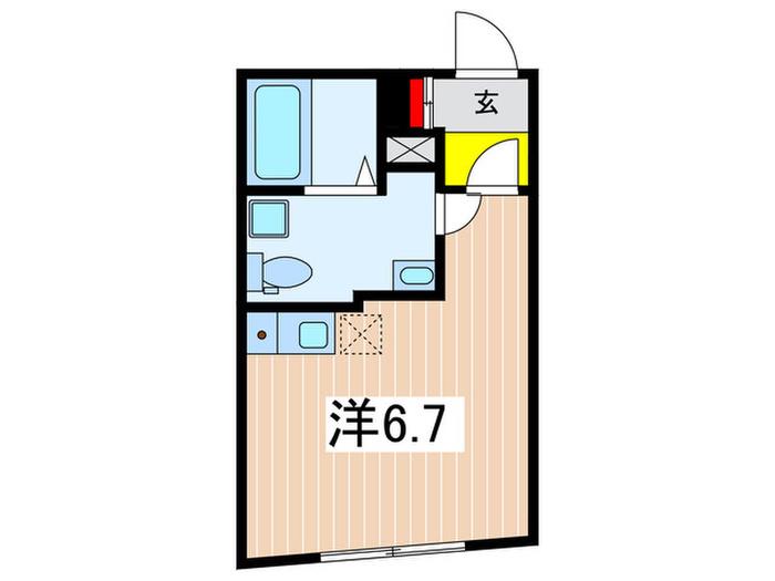 プランドール十条(ワンルーム/3階)の間取り写真