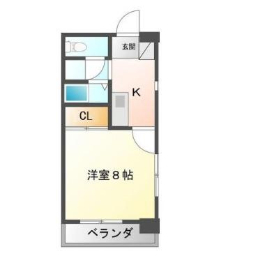 ハイム オアシス(1K/3階)の間取り写真