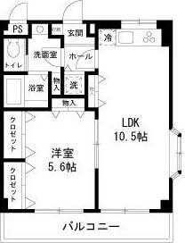 サンライズ小田(1LDK/2階)の間取り写真