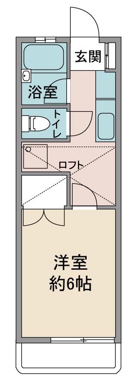 ウイング白金C(1K/1階)の間取り写真