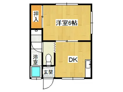 田町アパート(1DK/1階)の間取り写真