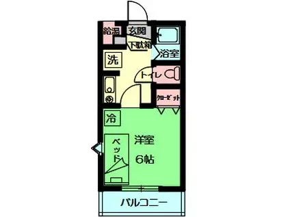 東武伊勢崎線 細谷駅(群馬) 徒歩20分 2階建 築36年(1K/1階)の間取り写真