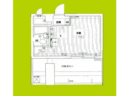 リーガル塚本III(ワンルーム/5階)の間取り写真