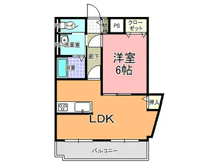 コート・フロラシオン(1LDK/2階)の間取り写真
