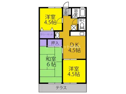 コートミヤマ(3K/1階)の間取り写真