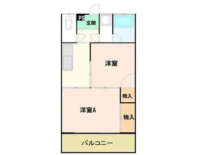 丸和荘(2K/2階)の間取り写真