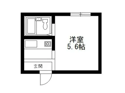パイングローブ高辻(ワンルーム/3階)の間取り写真