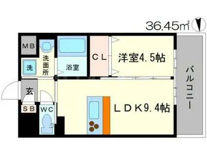 第25関根マンション(1LDK/10階)の間取り写真