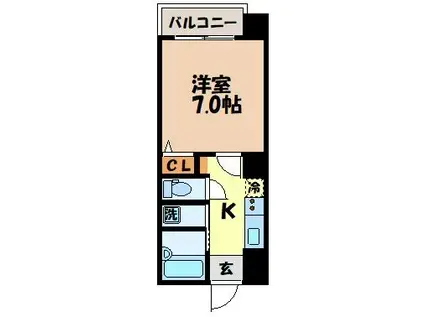 39.T.MOTOFUNA(1K/9階)の間取り写真