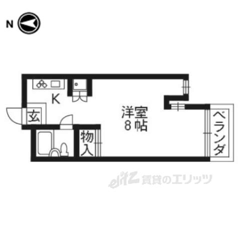 メゾン・シャトレ(ワンルーム/1階)の間取り写真