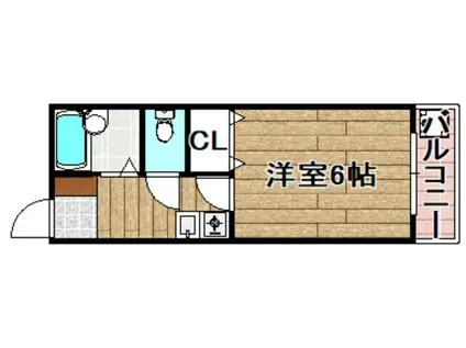 プリンセス八丁畷B(1K/3階)の間取り写真