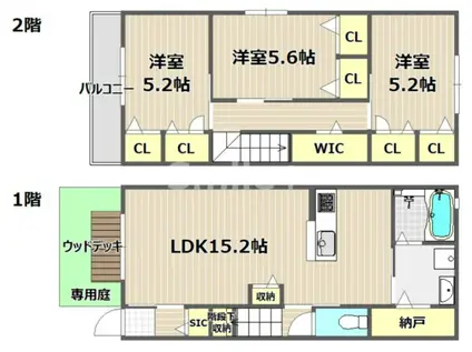 パークサイドハイムI(3LDK/1階)の間取り写真
