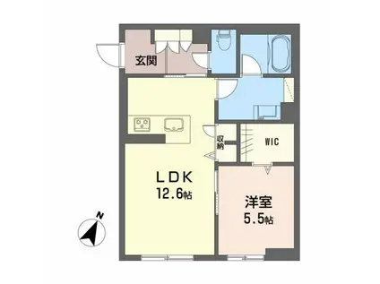 CASA GLORIA ENCANTO(1LDK/1階)の間取り写真