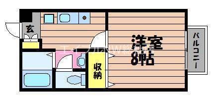 セジュール平松(1K/2階)の間取り写真
