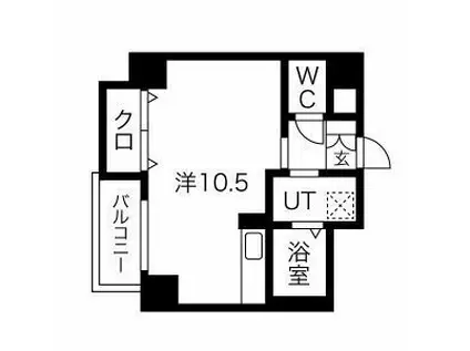 CASA RILASSANTE(ワンルーム/7階)の間取り写真