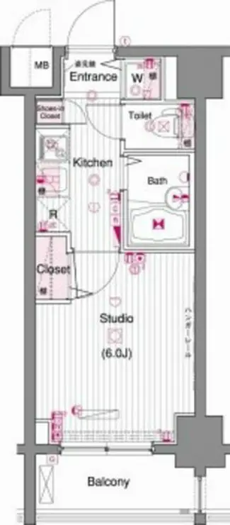 ガーラ・シティ門前仲町 3階階 間取り