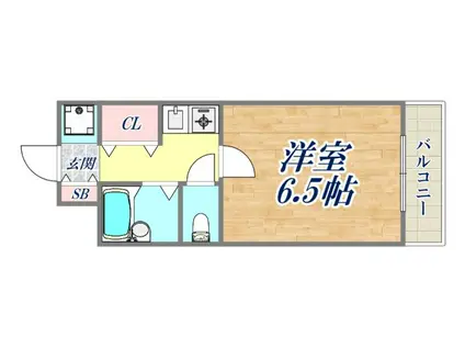 TYマンション(1K/3階)の間取り写真